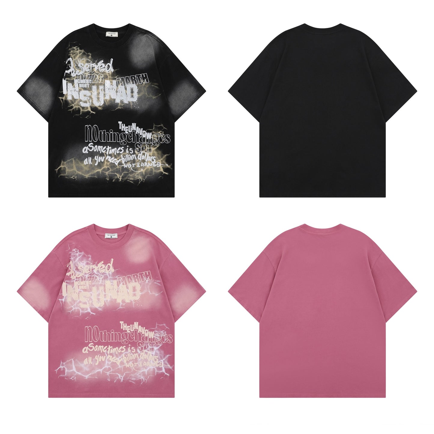 Ye T Shirt Summer Washed Graffiti Printed Short Sleeve T-Shirt