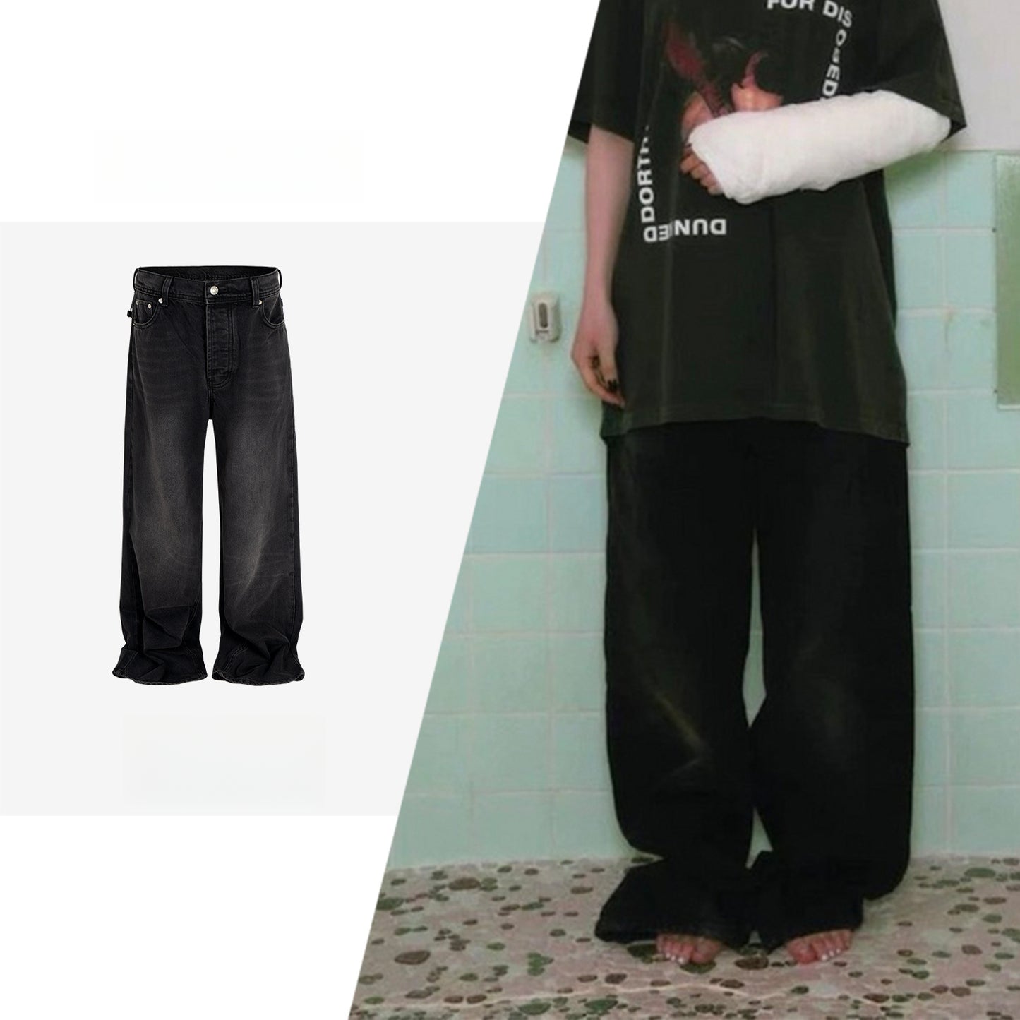 Rock Revival Jeans Washed Old Retro Straight Pants