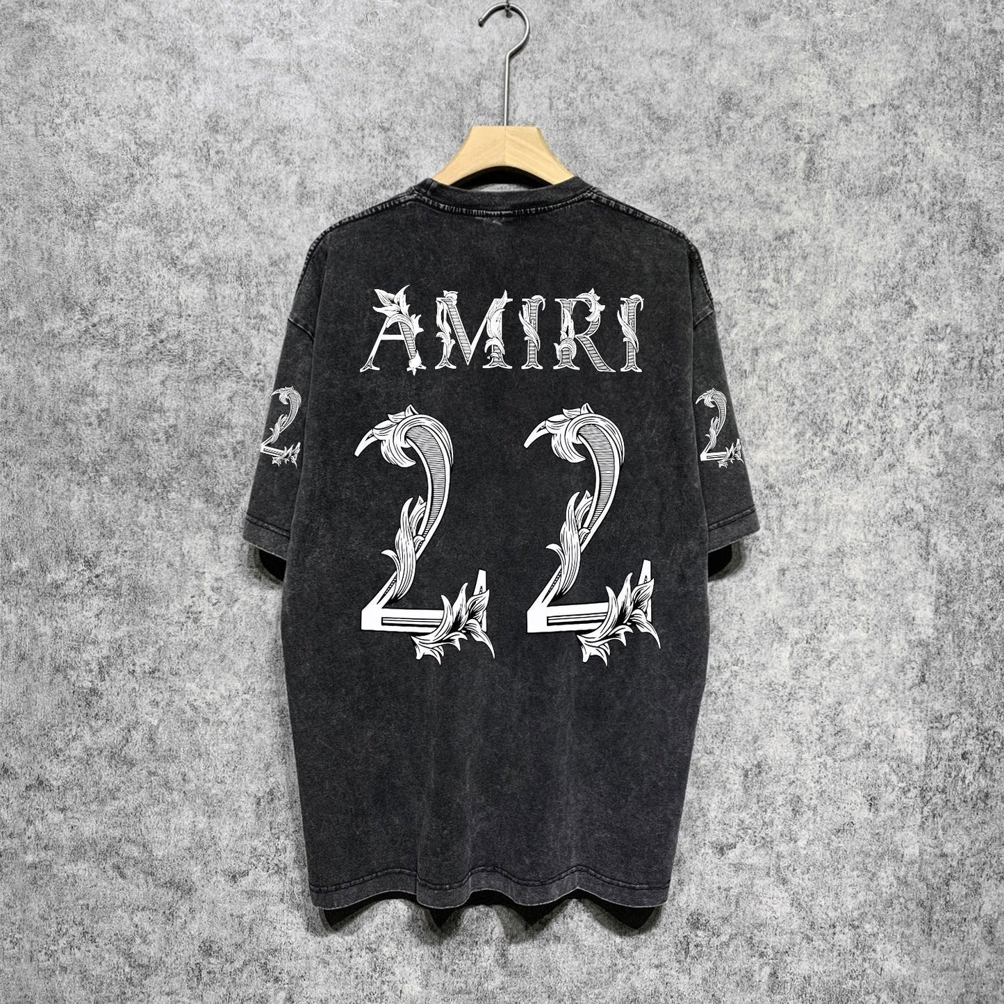 Amiri washed t-shirt digital vine short sleeve