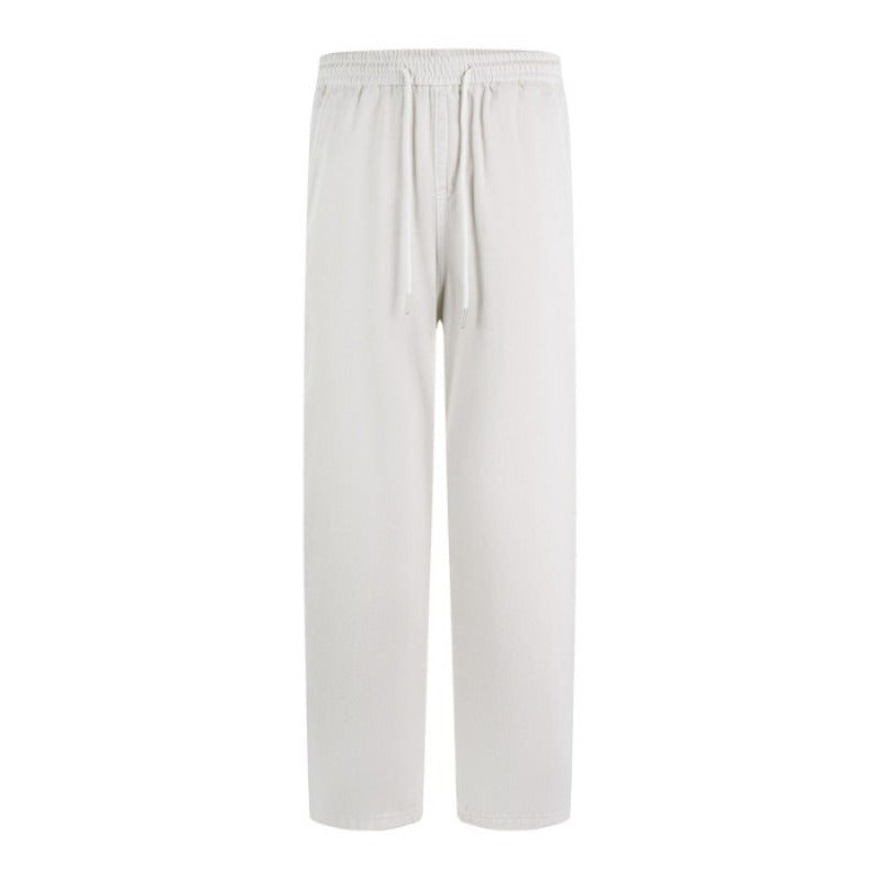 Men Casual Pants Spring Loose Denim Trousers