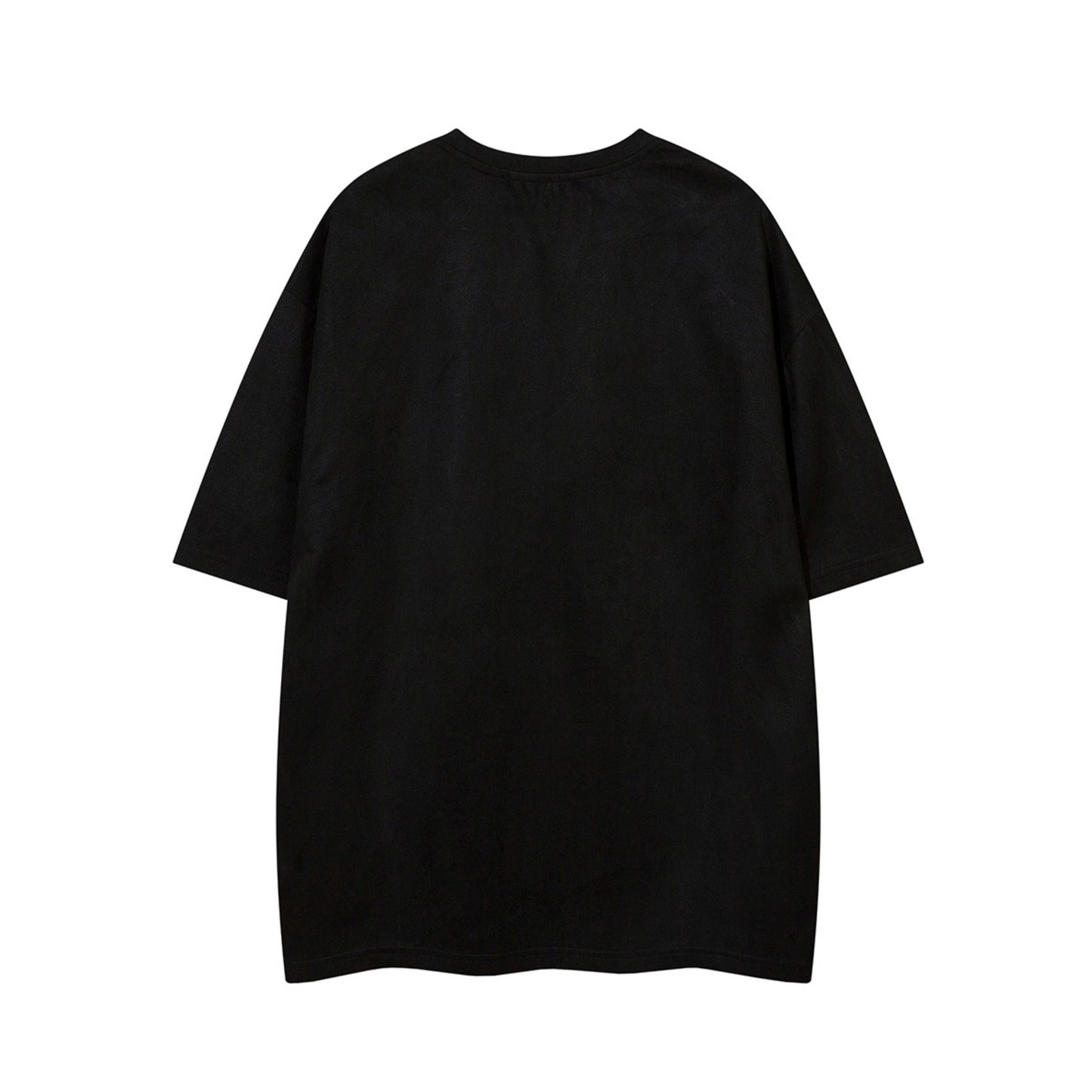 1990 Fashion T-Shirt Summer Double Zipper T-Shirt Retro Short Sleeve T-Shirt