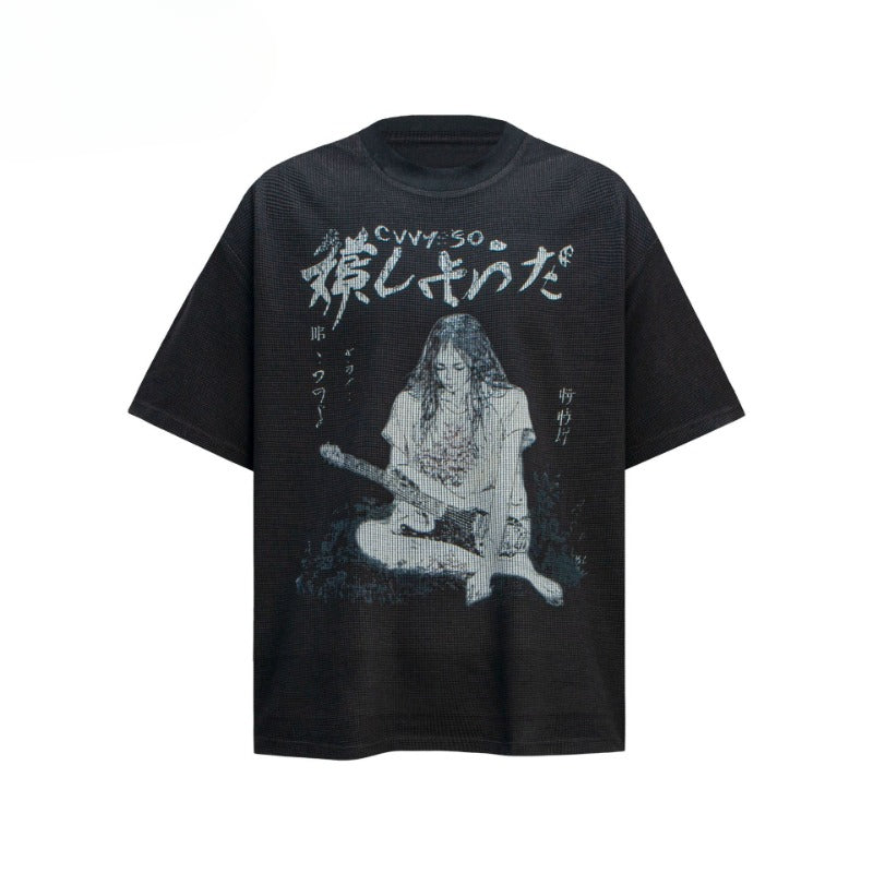 80s And 90s Vintage T Shirts Vintage Cartoon Waffle Crew Neck Short Sleeve T-Shirt