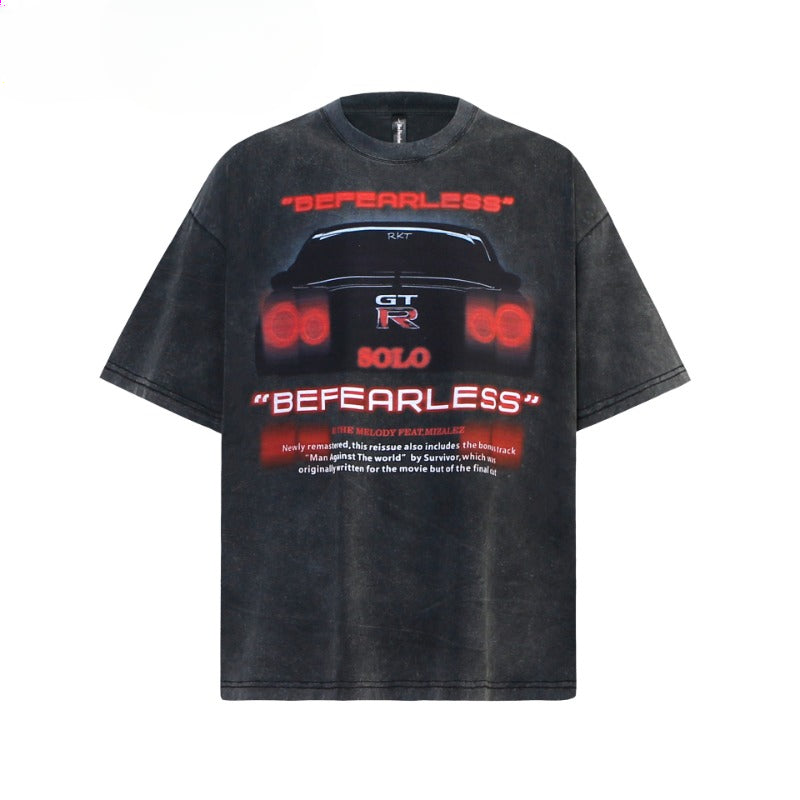 80s And 90s Vintage T Shirts Washed and Old GTR Short Sleeve T-Shirts