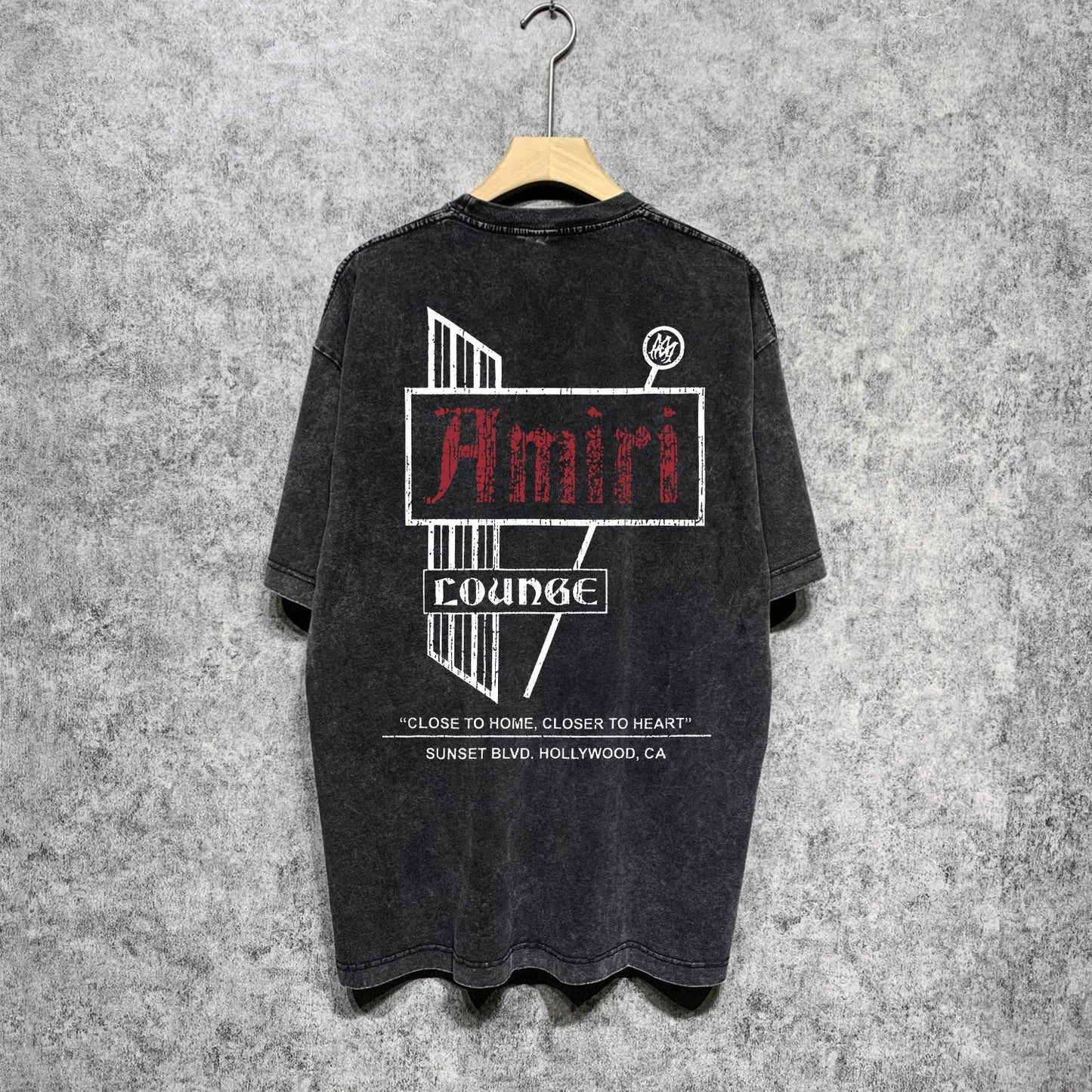 Amiri washed t-shirt letter sign short sleeves