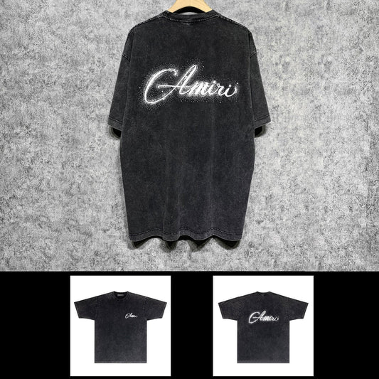 Amiri washed t-shirt gypsophila short sleeves
