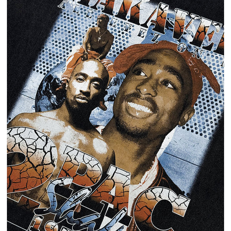 Cool t rapper vintage hip hop tupac print long sleeve short sleeve t-shirt