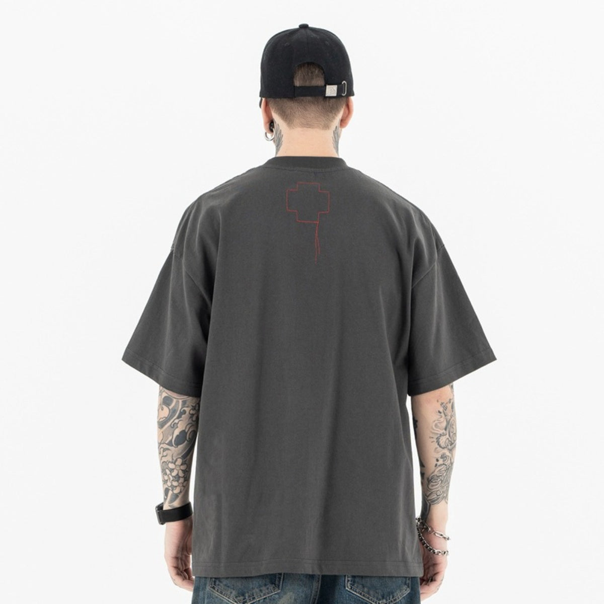 Vic Streetwear Summer Old Hip Hop Vintage Loose Short Sleeve T-Shirt