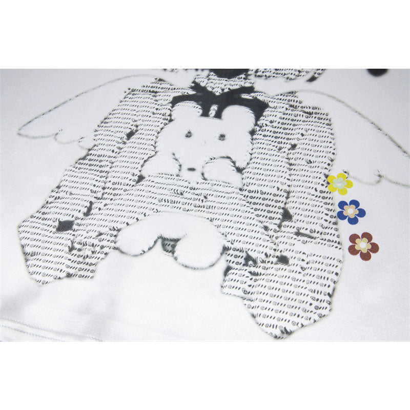 Hip Hop Shirts For Boys Loose Top Graffiti Short Sleeve T-Shirt
