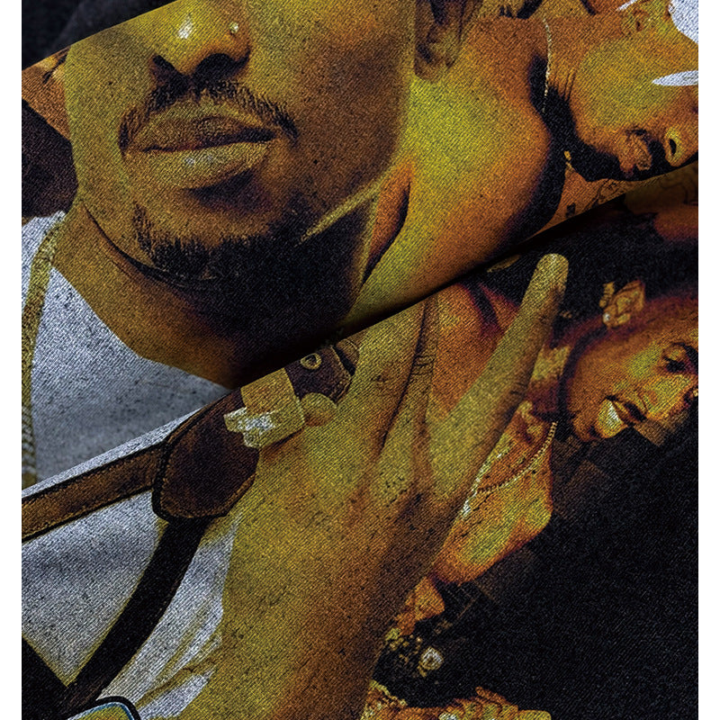 New york hip hop shop hip hop tupac print vintage short sleeve t-shirt