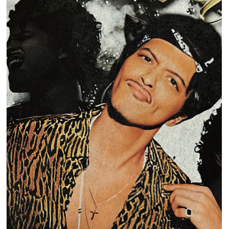 Cool t rapper vintage Bruno Mars print short sleeve t-shirt