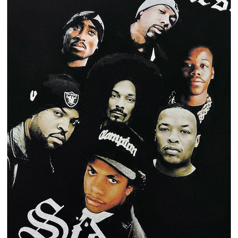 New york hip hop shop west coast hip hop rap Old School print short sleeve t-shirt BBOY