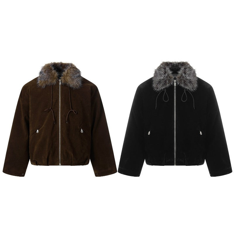 Unisex Down Jacket Men's Winter Warm Fur Collar Jacket