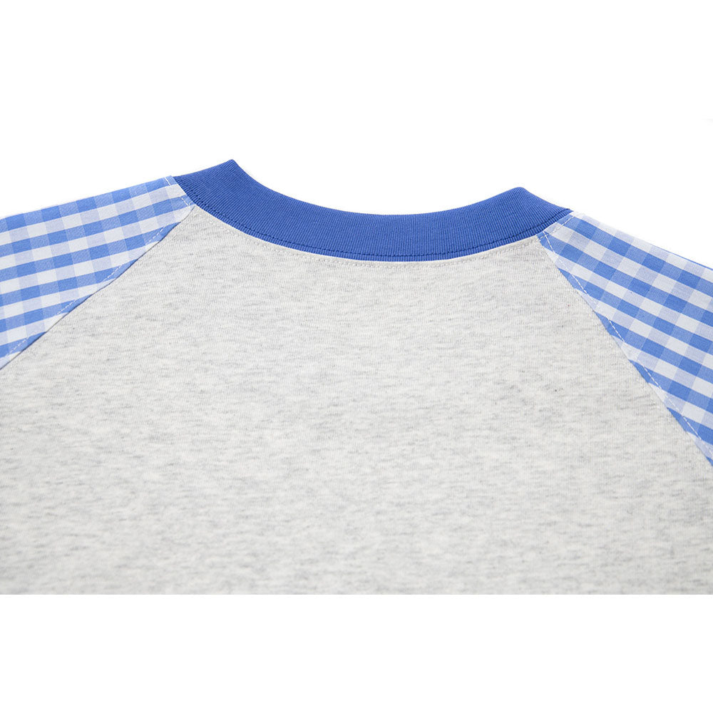 Nostalgia T Shirts Vintage Plaid Short Sleeve T-Shirt Loose Casual Top