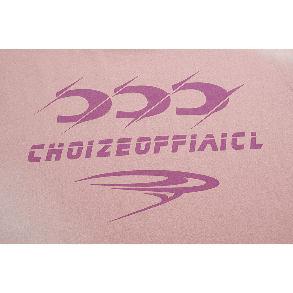 Nostalgia T Shirts Vintage washed gradual change letter print short sleeve T-shirt