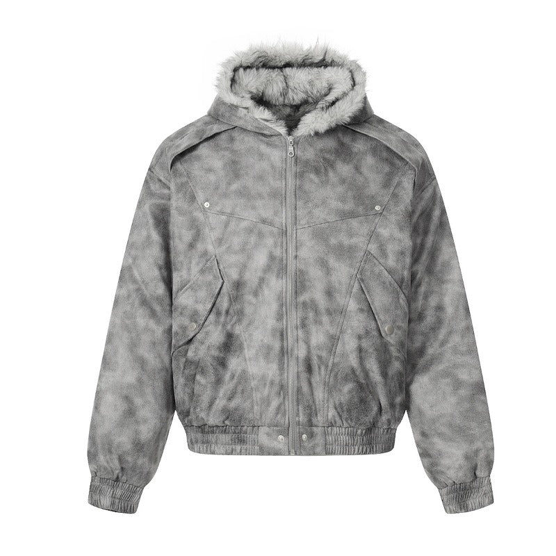 Unisex Down Jacket Men's Winter Fleece Collar