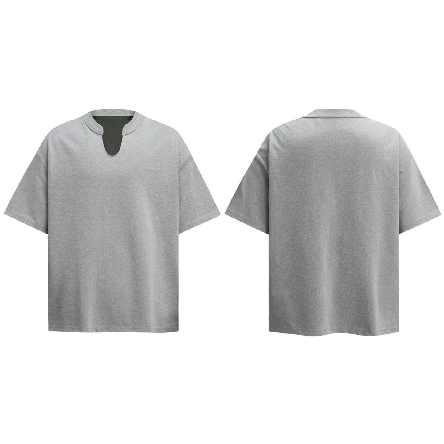 Unisex T-shirts Summer Double-Sided Men's Loose Crew Neck Short Sleeve T-Shirt