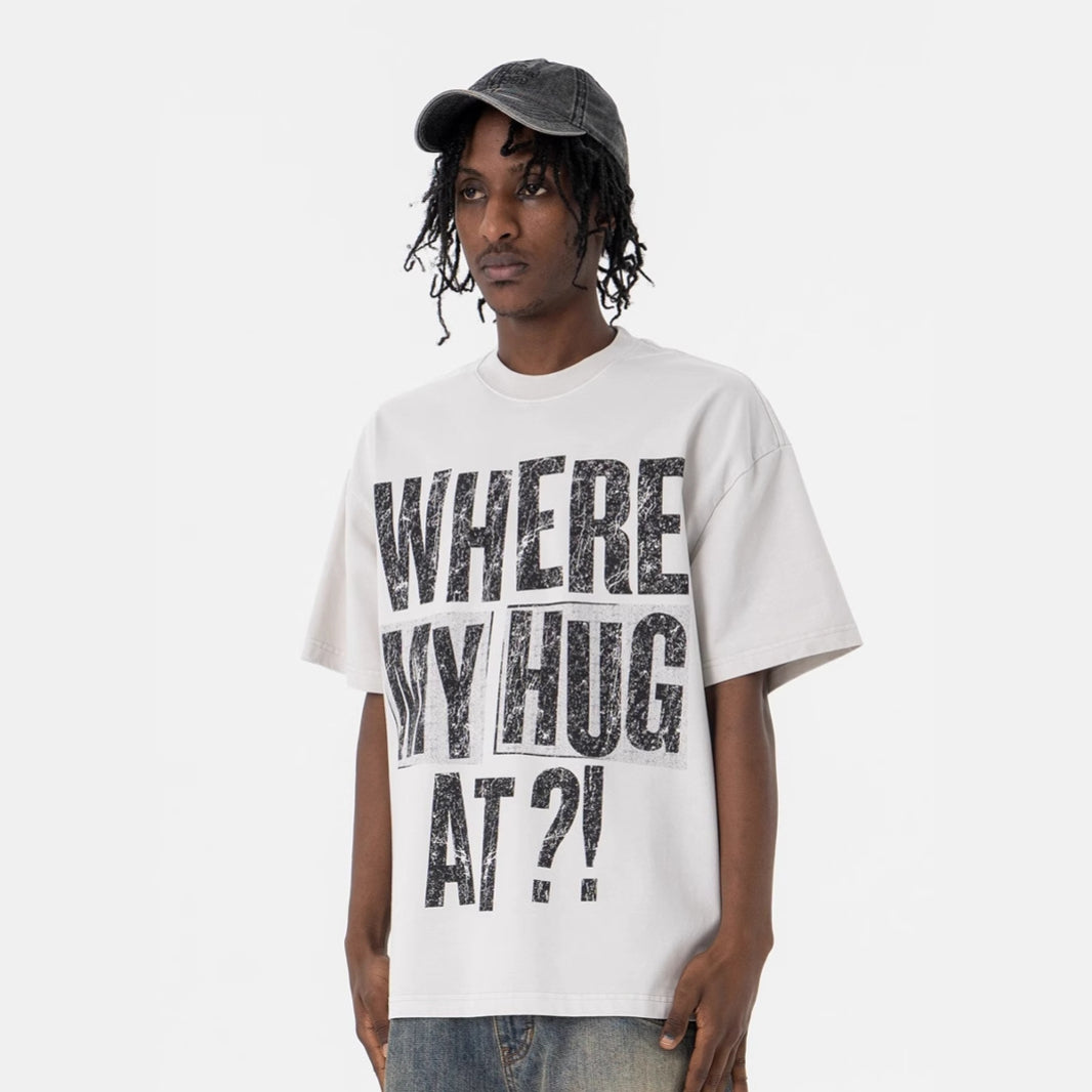 Vintage 90s Hip Hop Clothing Summer Vintage Crew Neck Short Sleeve T-Shirt
