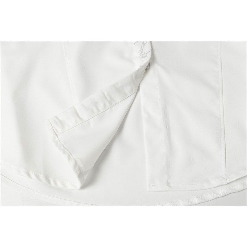 Hip Hop Shirts For Boys Lapel Embroidered Loose Short Sleeve Casual Shirt