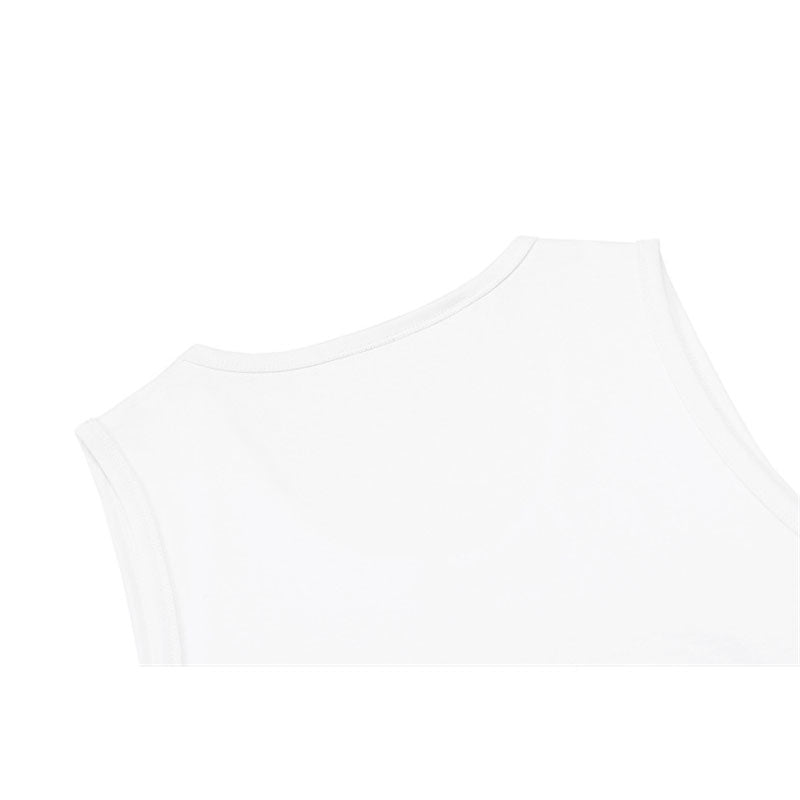Casual Street Wear Vintage Loose Sleeveless T Sleeves