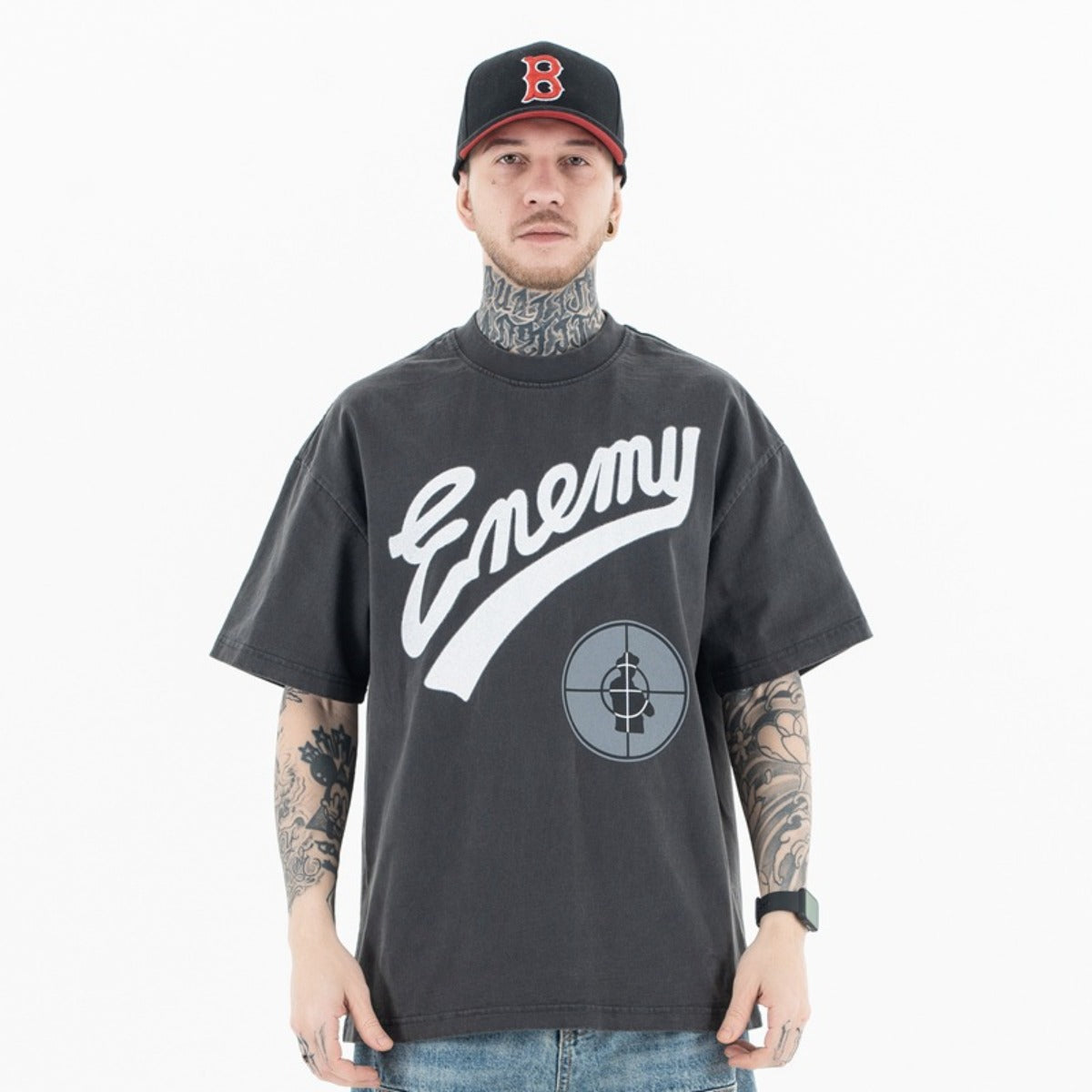 Vintage College Shirts Summer, Letter Print Short Sleeve T-Shirt