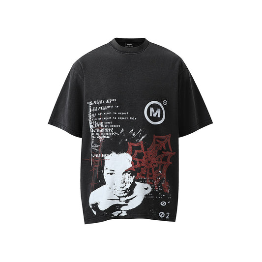 Hustle vintage summer wash short sleeve t-shirt