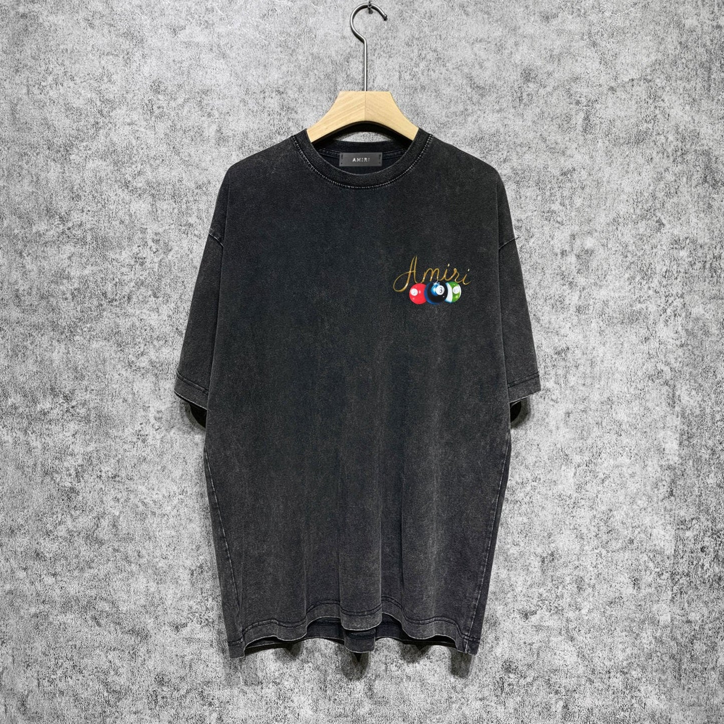 Amiri washed t-shirt billiard cue short sleeve