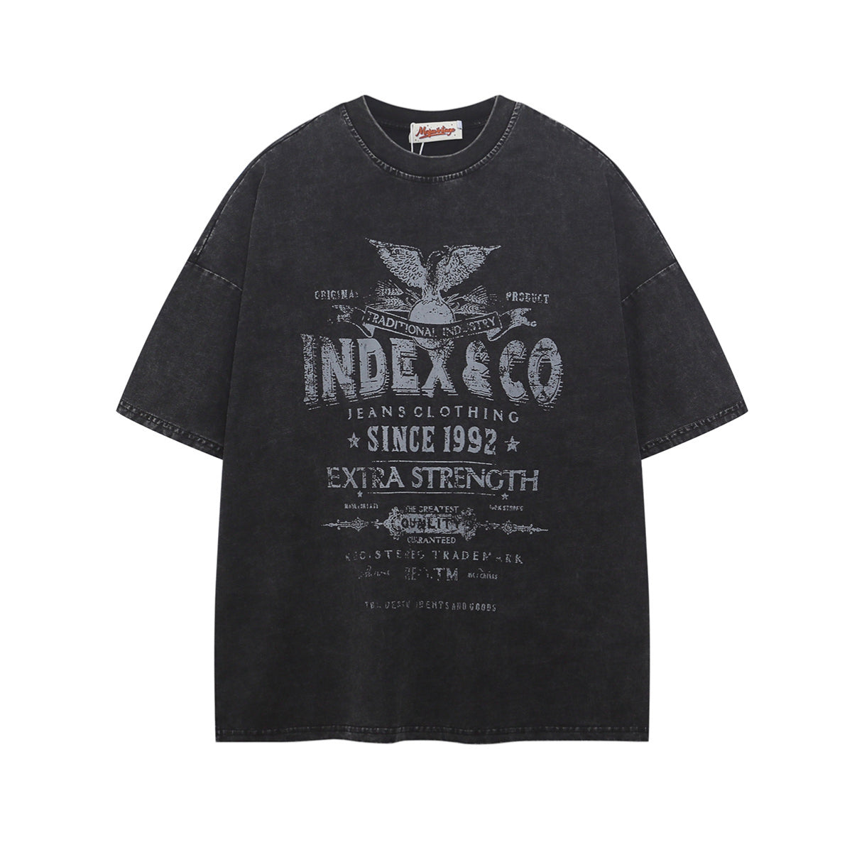 Hip Hop Clothing Summer Hip Hop Washed Old T-Shirt Short Sleeve