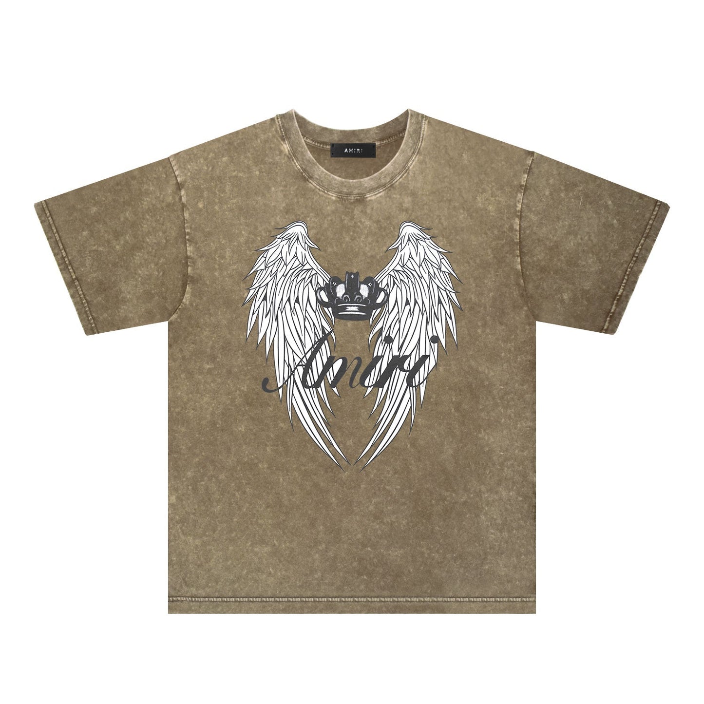 Amiri Washed Distressed T Shirt Printed Trendy Pure Cotton