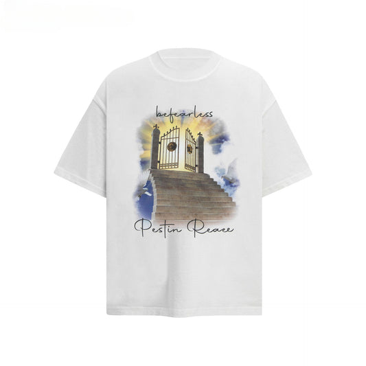 80s And 90s Vintage T Shirts Heaven's Gate Short Sleeve Summer Unisex