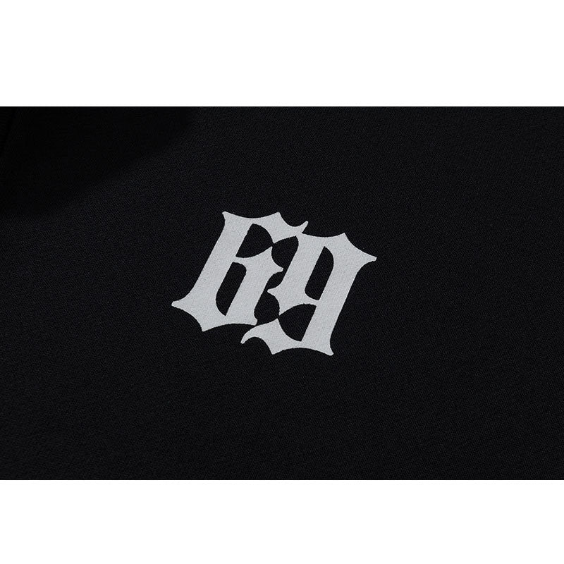 Marcas De Streetwear Reflective Strip Crew Neck Oversize Long Sleeve Top