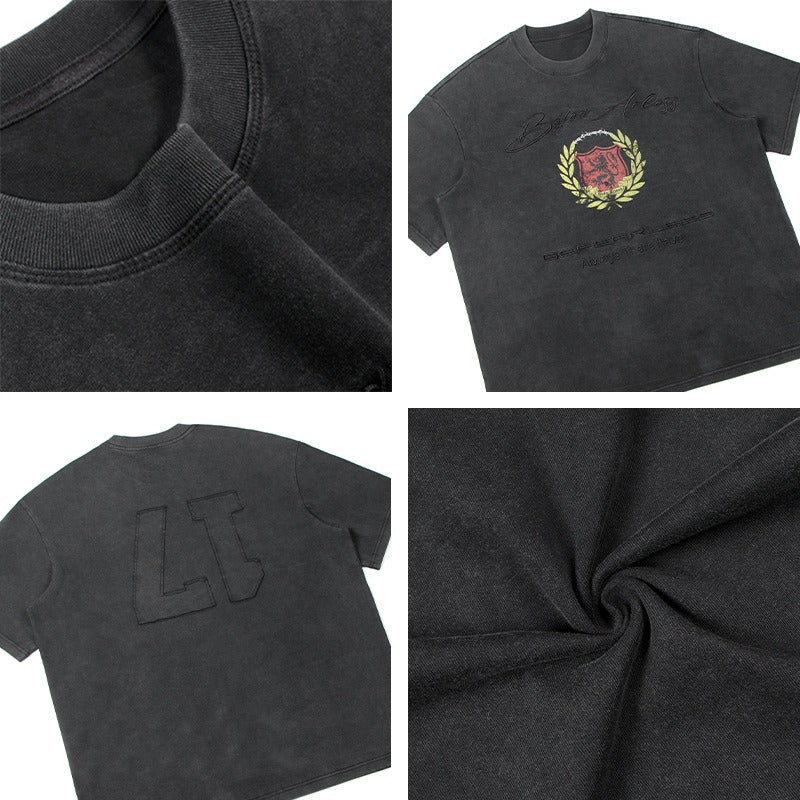 80s And 90s Vintage T-Shirts Vintage Washed Embroidered Short Sleeve T-Shirts