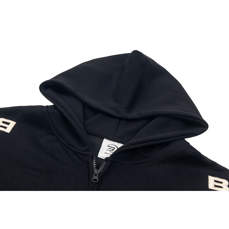 Streetwear Hoodie Embroidered Hooded Sweater Loose Hoodie Jacket