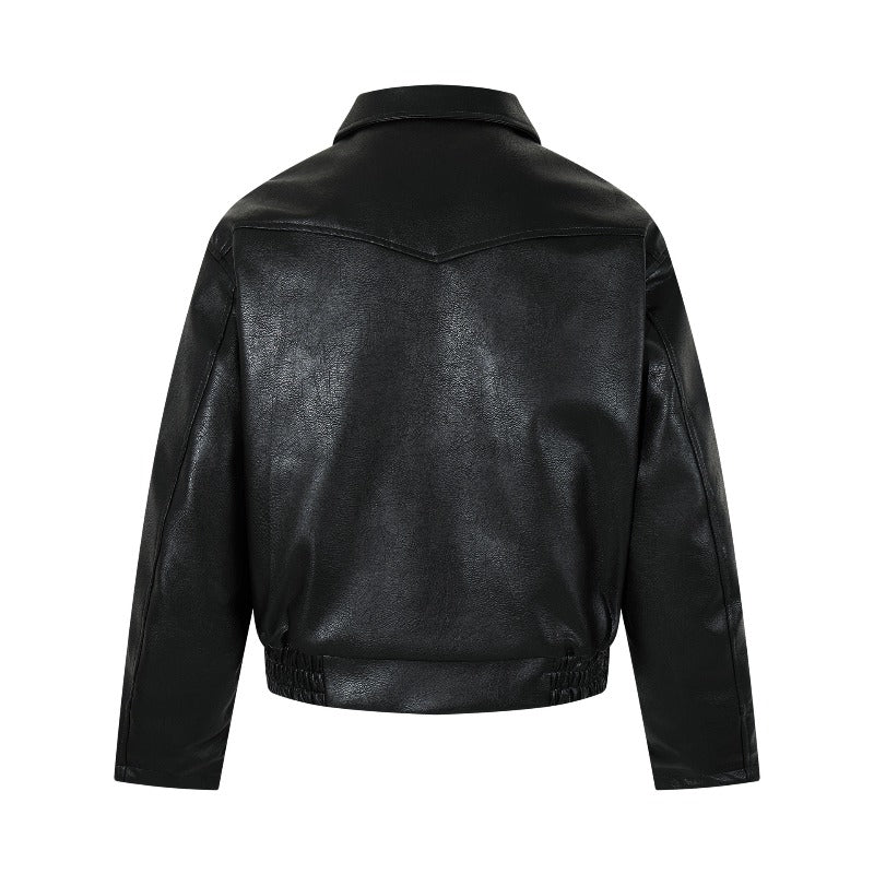 Unisex Down Jacket Men's Vintage Leather Jacket Cotton Jacket