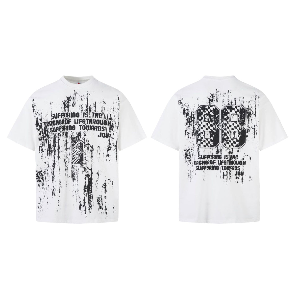 Retro Style Shirt For Men Summer Hip Hop Racing Suit Locomotive Print T-Shirt Short Sleeve