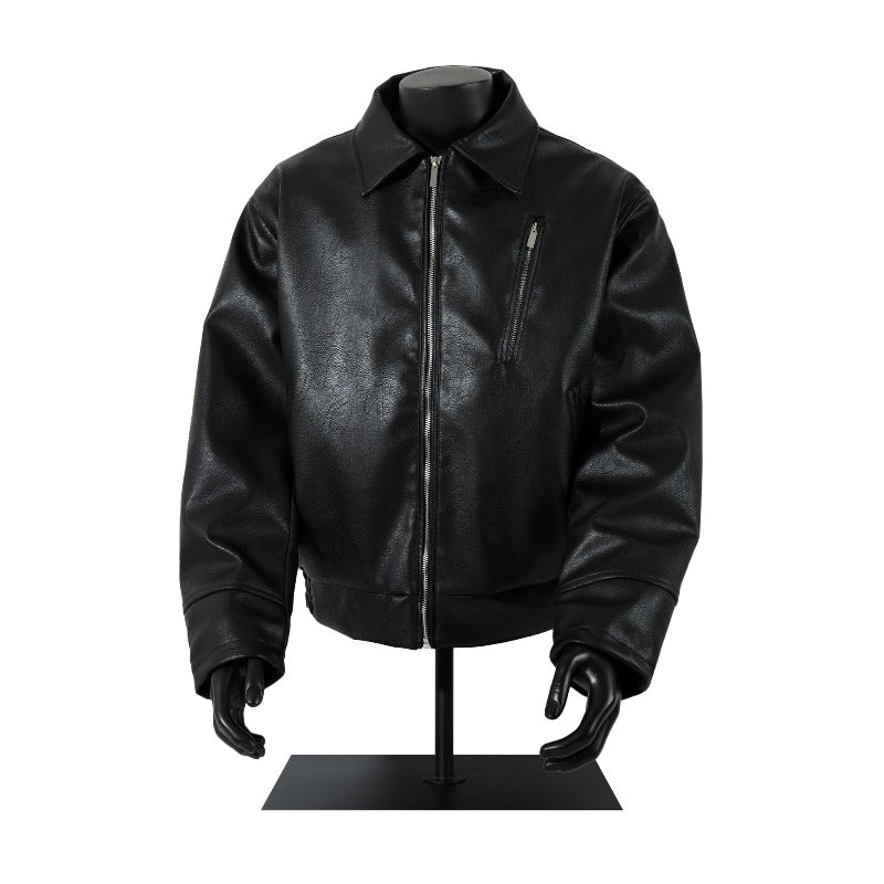 Unisex Down Jacket Men's Vintage Leather Jacket Cotton Jacket