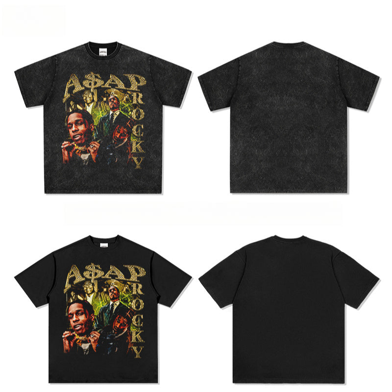 Cool t rapper A $AP Rocky print t-shirt vintage