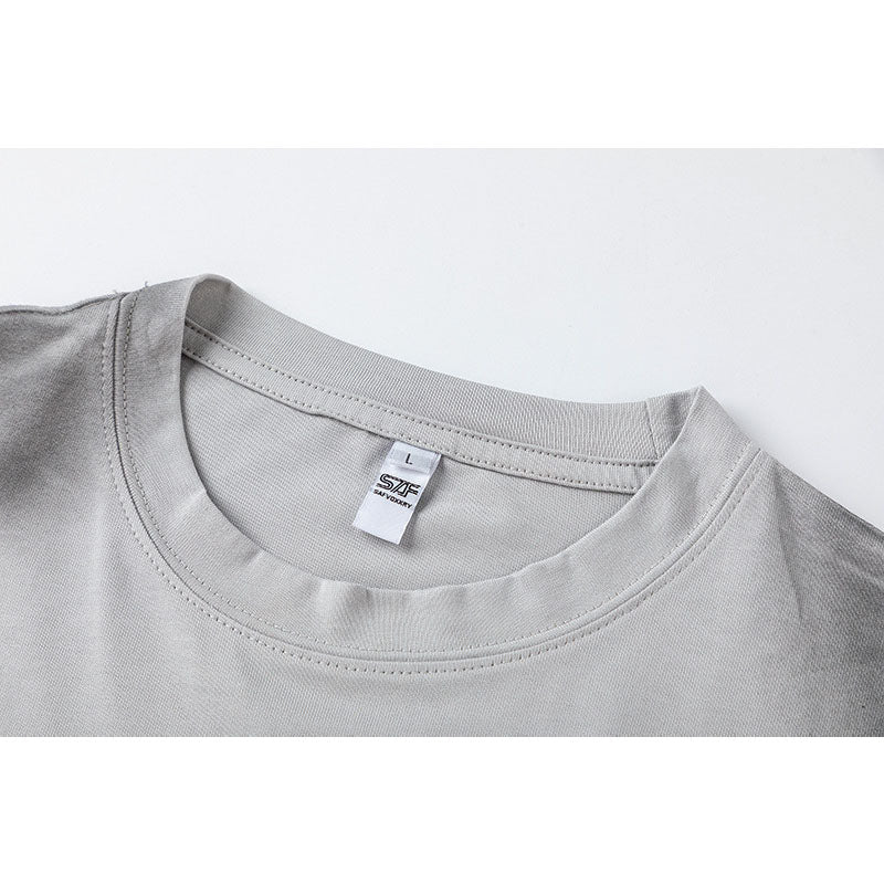 US drip outfits Summer Vintage Alphabet Print Casual Loose Short Sleeve T-Shirts
