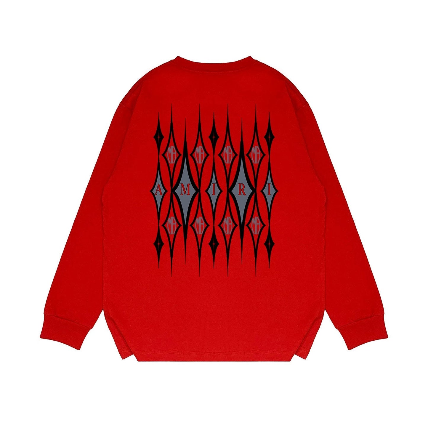 Amiri Long Sleeved Shirt Printed Trendy Pure Cotton