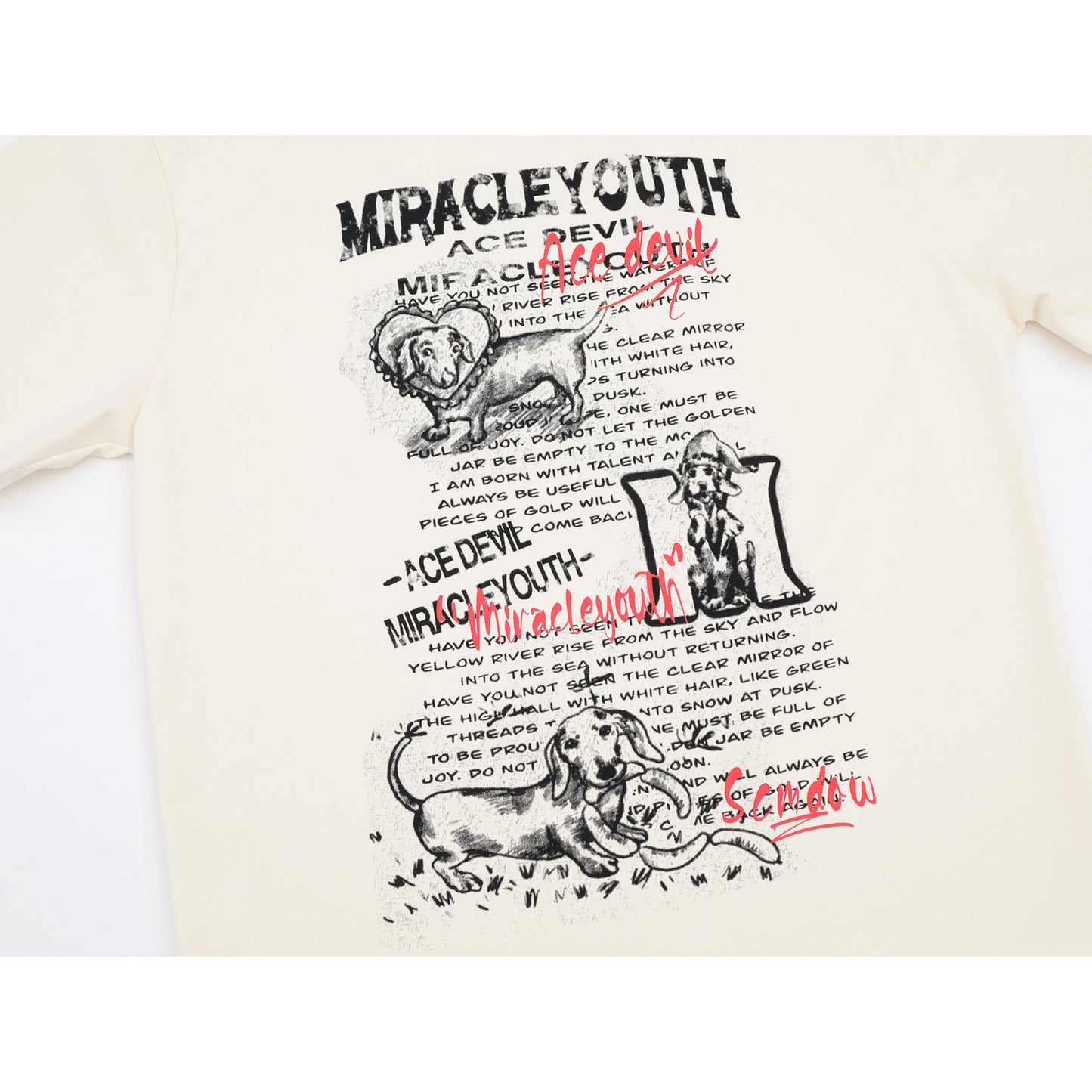 Camisetas streetwear Summer Vintage Puppy Letter Print Casual Loose Short Sleeve T-Shirt