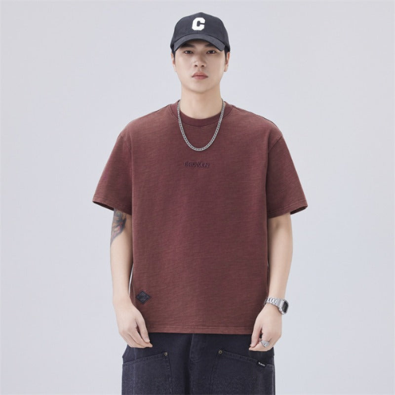 Men T-shirts Summer Short Sleeve Loose Top