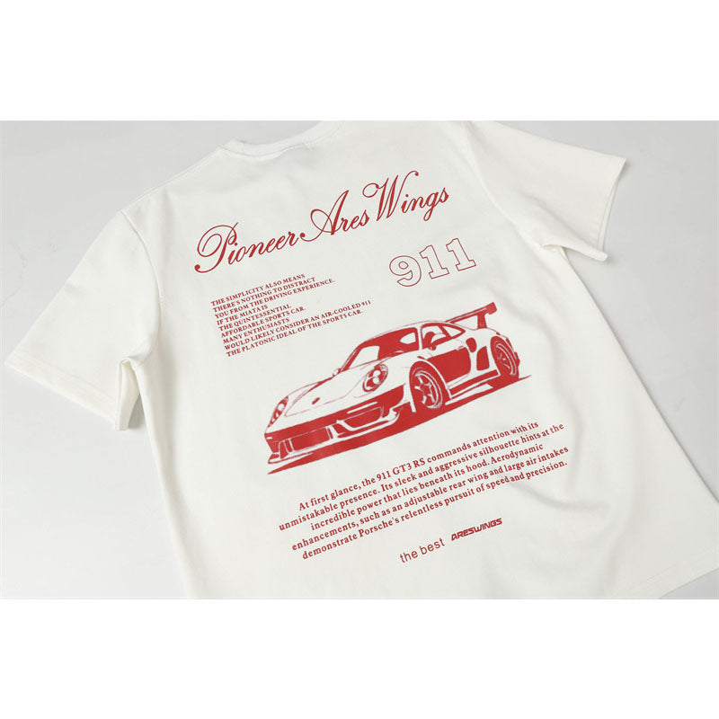 Hip Hop Shirts For Boys Vintage Alphabet Print Hip Hop Crew Neck Short Sleeve T-Shirt