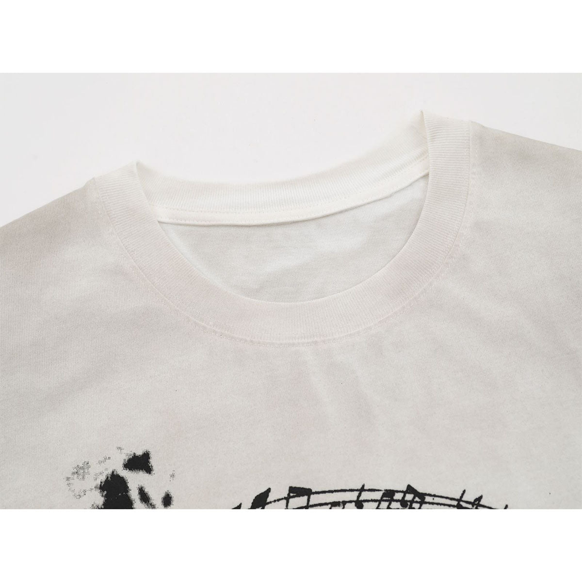 US drip outfits summer retro gradual change guitar casual loose short sleeve T-Shirts
