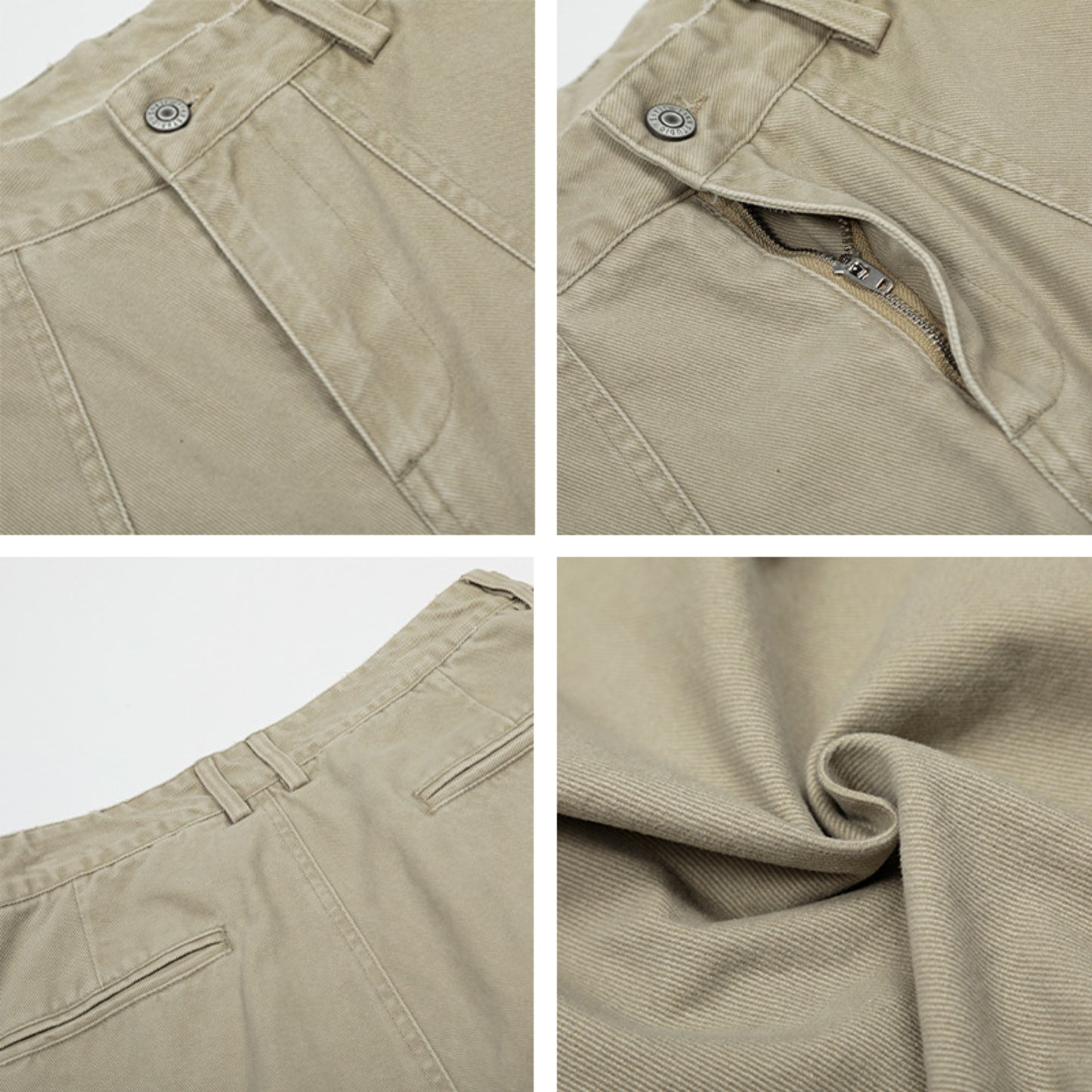 Hip Hop Pants For Boys Vintage Washed Old Multi-Pocket Tooling Shorts