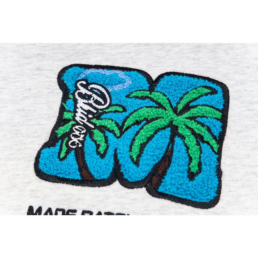 Hip Hop Clothes New York Vintage Alphabet Coconut Embroidered Short Sleeve T-Shirt