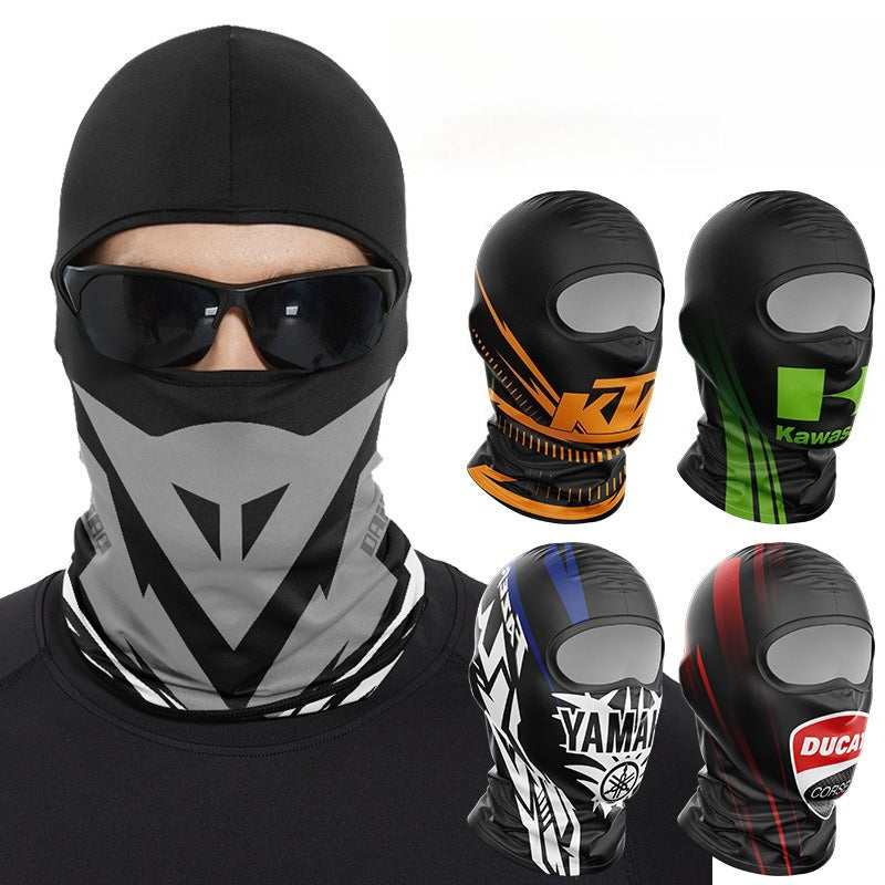 Cycling Windproof Hood Summer Sunscreen Ice Silk Fabric
