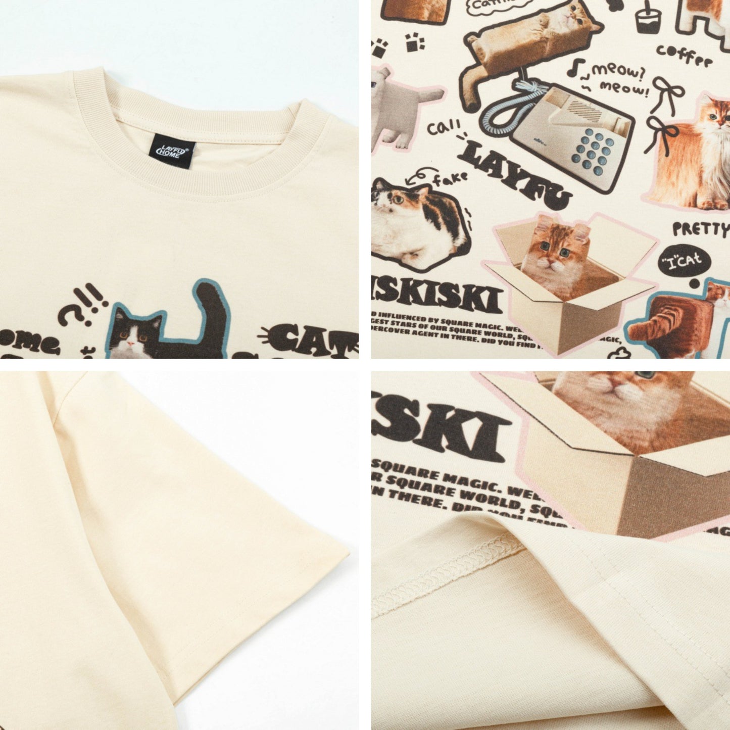 Distorted vintage pussy figure short sleeve t-shirt