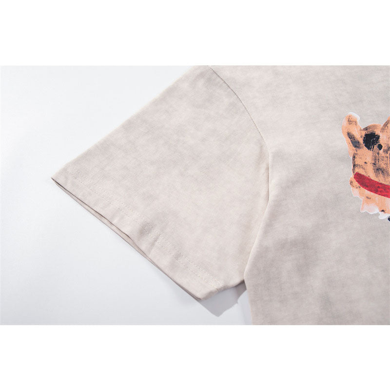 US drip outfits Summer Vintage Casual Loose Short Sleeve T-Shirts