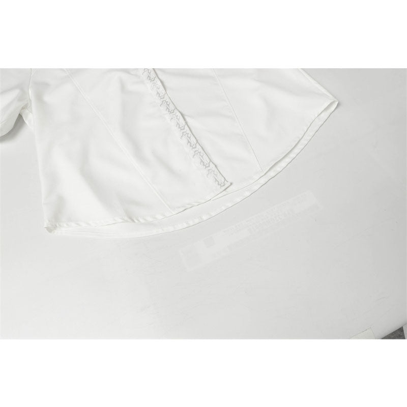Hip Hop Shirts For Boys Lapel Embroidered Loose Short Sleeve Casual Shirt