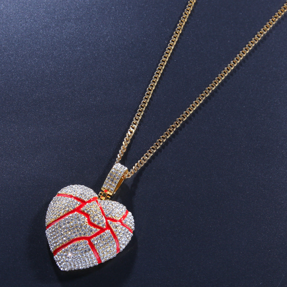 Jewelry Hip Hop Broken Heart Pendant Necklace St. Valentine's rapper
