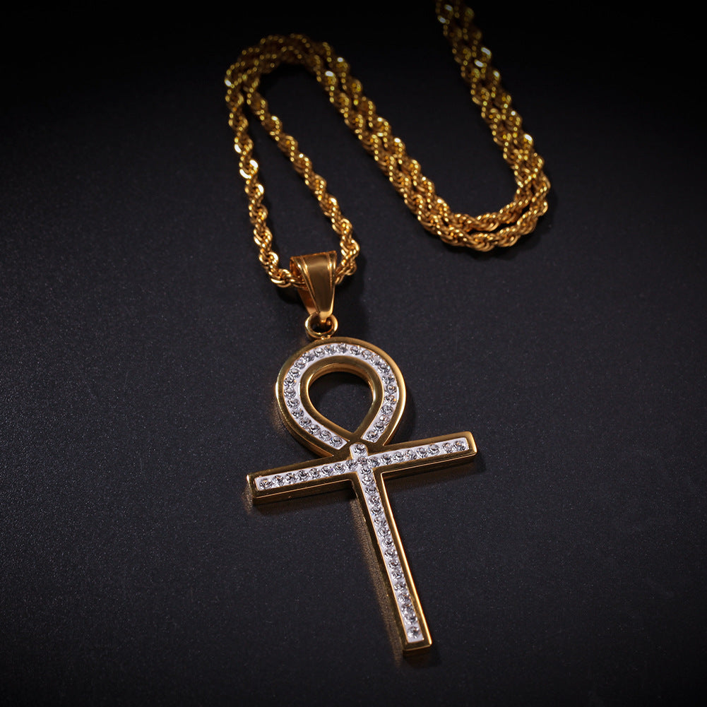 Jewelry Hip Hop Anhe Key Cross Pendant Egypt Pieces Jesus Pieces Royalty Ankh
